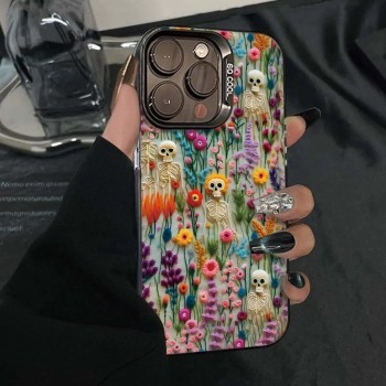 الهيكل العظمي للزهور مناسب لـ Samsung S23FE Case S25ultra/Note20/S24Plus/S21/A06/A54