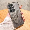 مناسبة لـ Samsung S25ultra Phone Case A17 Plated Flash Powder S24 Diamond Inlay A36 Quicksand Butterfly Stand A53 مناسبة لـ Samsung S25ultra Phone Case A17 Plated Flash Powder S24 Diamond Inlay A36 Quicksand Butterfly Stand A53