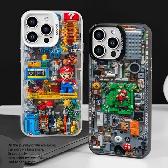 ماريو ميكانيكي مناسب لـ Apple 15 CASE للهاتف المحمول iPhone 14 Color Silver Case 13 Tide 12 anti fall mate60pro