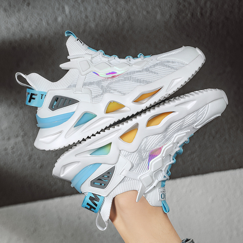 أحذية رياضية رجالية عالية الجودة قابلة للتنفس مضادة للانزلاق أحذية ركض مريحة وعصرية لفصل الصيف والخريف والمشي الخفيف