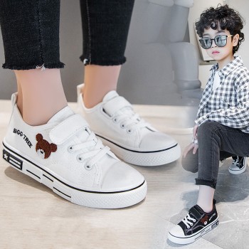 حذاء قماشي قابل للتنفس برسومات كرتونية للأطفال - نعل ناعم، رقبة منخفضة، تصميم ربيعي