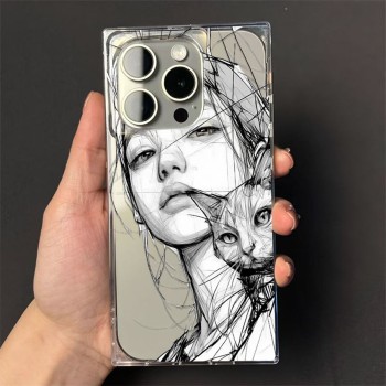 جراب هاتف محمول Apple 14promax مناسب لهاتف Xiaomi civi4pro جراب هاتف محمول مضاد للسقوط مزود بوسادة هوائية بأربع زوايا مع حبل