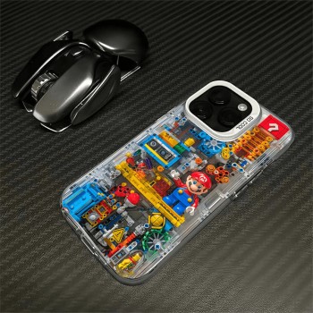 ماريو ميكانيكي مناسب لـ Apple 15 CASE للهاتف المحمول iPhone 14 Color Silver Case 13 Tide 12 anti fall mate60pro