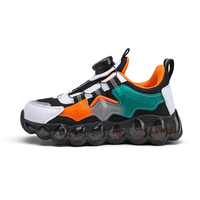 الأحذية الرياضية للأولاد لفصل الربيع الجديد عبر الحدود أحذية شبكية أحذية زر التنفس أحذية طلاب المدارس الابتدائية