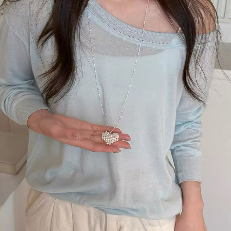 زن الصينية الجديدة قلادة من النحاس ريشة البوهيمي الرياح الوطنية للمرأة طبقة مزدوجة مطوية طويلة سترة سلسلة التبعي