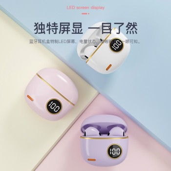 سماعات أذن لاسلكية TWS  S190  بتقنية البلوتوث، شاشة رقمية صغيرة، جمال عالي، بطارية عالية، رياضية، تقليل الضوضاء، سماعات أذن عالمية