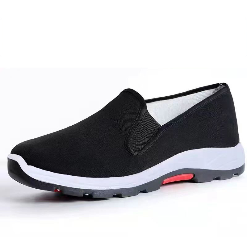 أحذية قماشية سوداء مسامية للربيع والخريف