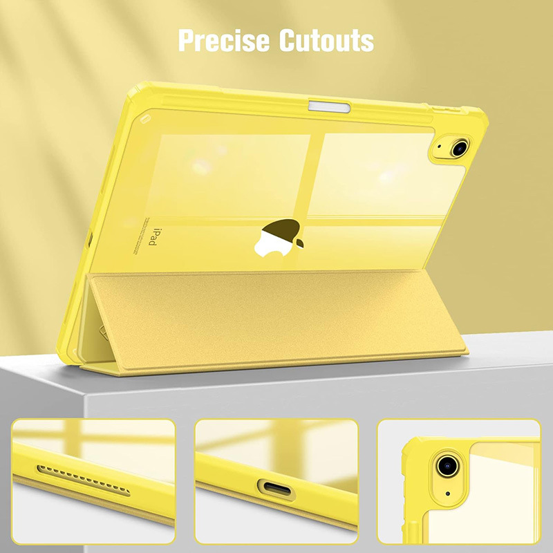 جراب حماية مناسب لجهاز iPad 10th، جراب حماية لجهاز iPad 11th، iPad 10th، جراب شفاف من الأكريليك A16، جراب مسطح