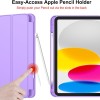 جراب واقٍ مناسب لجهاز iPad 11 اللوحي، غطاء جلدي ناعم من مادة TPU من الجيل العاشر، غطاء جلدي لجهاز iPad Pro 11 بوصة مع فتحة للقلم
