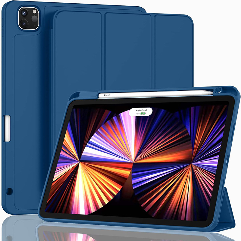 جراب حماية لجهاز iPad 2025 مع فتحة قلم، جراب حماية لجهاز iPad Pro مقاس 12.9 بوصة، جراب حماية بملصق خلفي لجهاز iPad Pro مقاس 13 بوصة
