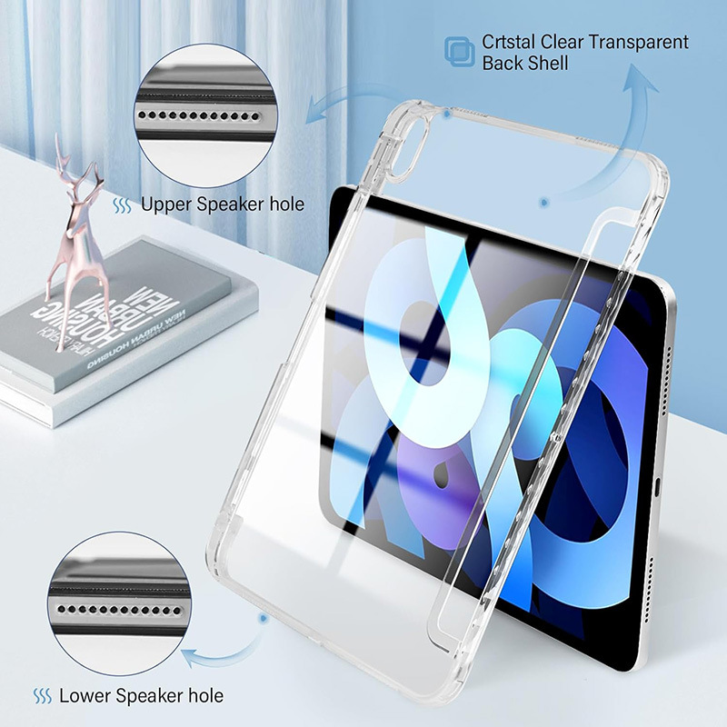 جراب مناسب لحافظة iPad 10/11th، غطاء حماية لجهاز iPad Air11، غطاء حماية لجهاز iPad 3+Y بفتحة قلم قابلة للطي، غطاء حماية لجهاز iPad