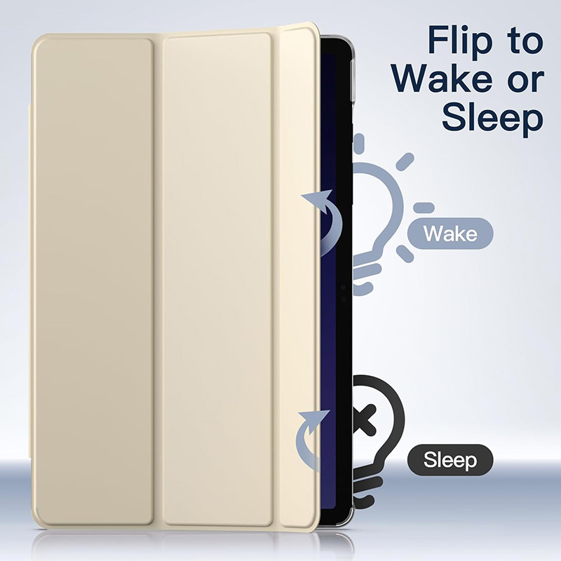 جراب حماية مناسب لجهاز Samsung s9FE اللوحي s10 جراب حماية شفاف S11FE ثلاثي الطي مع جراب جلدي للنوم
