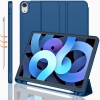 جراب واقٍ مناسب لجهاز iPad Air 11 اللوحي مع طي ثلاثي وفتحة للقلم من مادة TPU الناعمة لحماية iPad Air 4/5 مقاس 11 بوصة