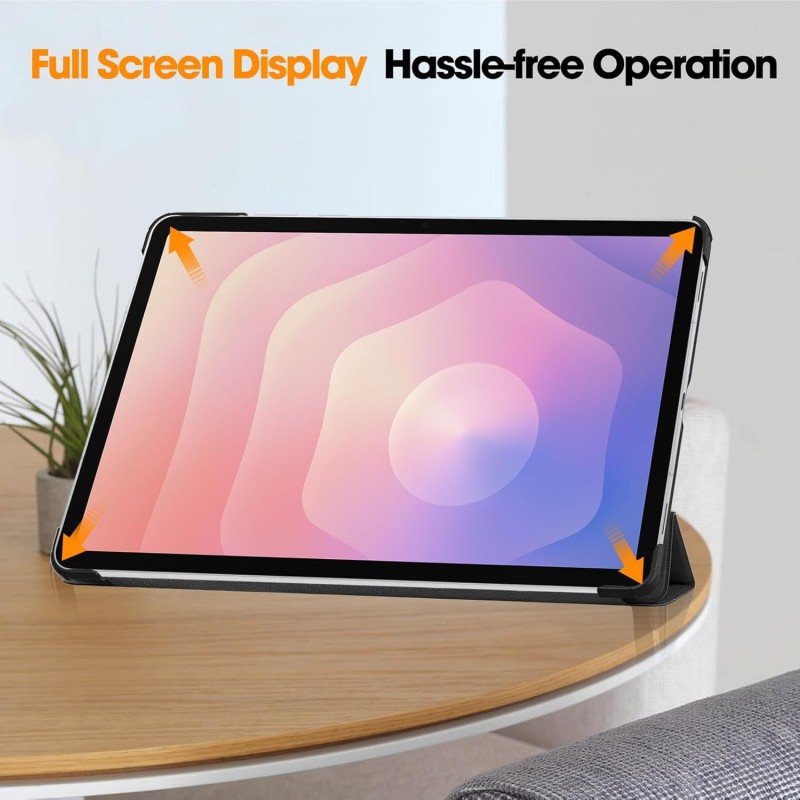 جراب جلدي مناسب لجهاز Samsung S11FE اللوحي S11ultra جراب واقٍ رفيع للغاية بثلاث طيات S11