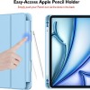جراب واقٍ مناسب لجهاز iPad Air 11 اللوحي مع طي ثلاثي وفتحة للقلم من مادة TPU الناعمة لحماية iPad Air 4/5 مقاس 11 بوصة