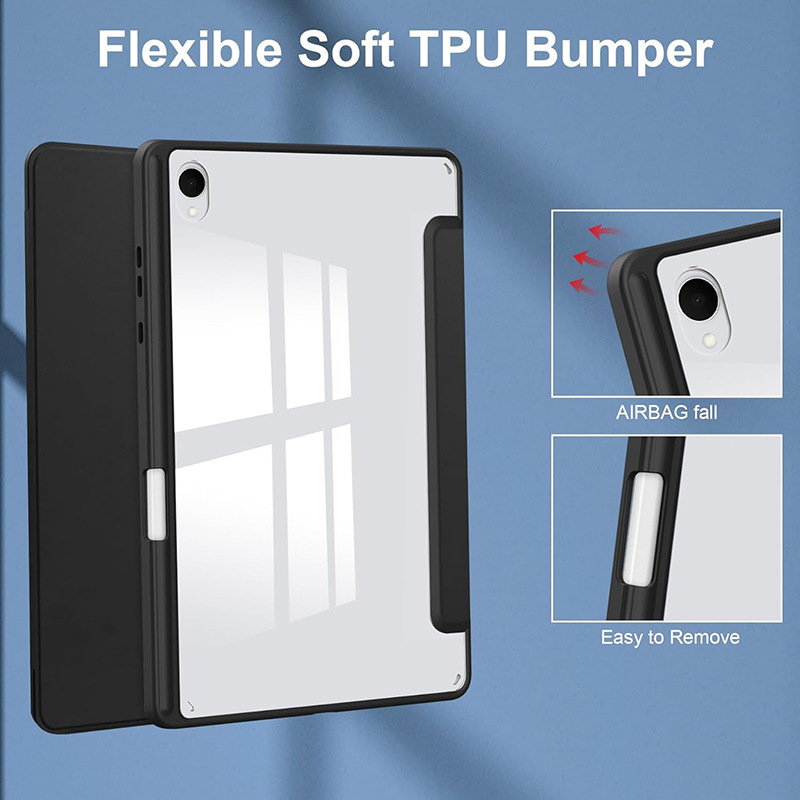 جراب واقٍ مناسب لجهاز TabS10FE، غطاء واقٍ لجهاز Samsung S11 اللوحي، غطاء جلدي S9/S10، S11 FE مضاد للسقوط