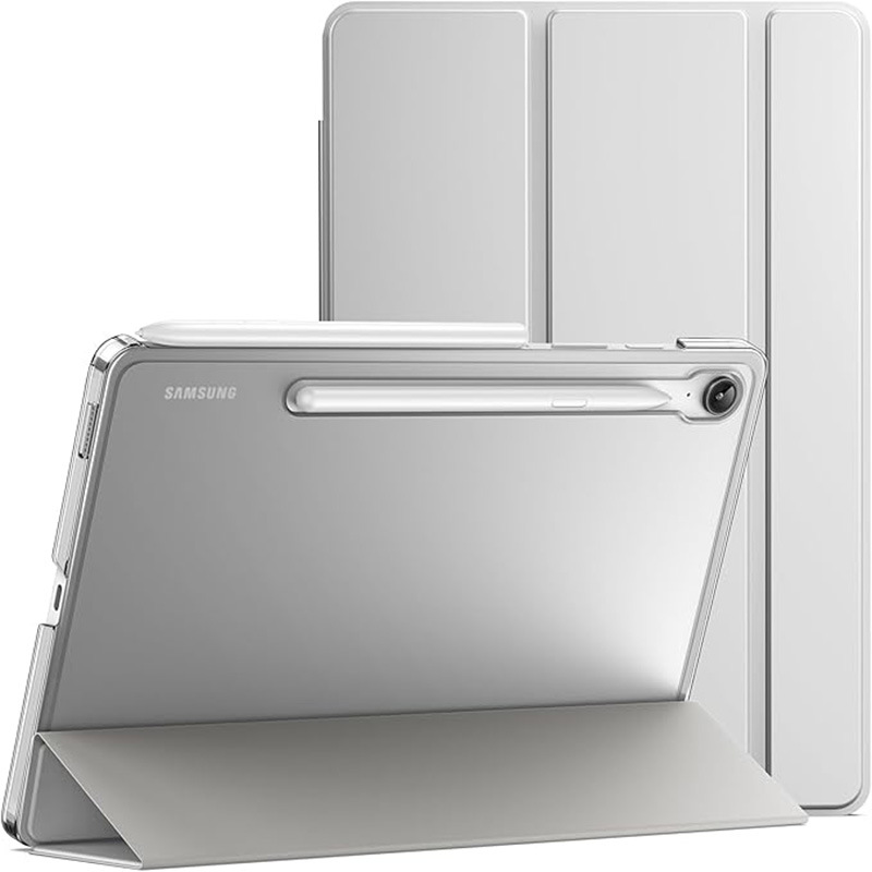 جراب حماية مناسب لجهاز Samsung s9FE اللوحي s10 جراب حماية شفاف S11FE ثلاثي الطي مع جراب جلدي للنوم