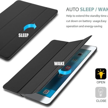 غطاء حماية آي باد 10.2 بوصة حالة جلدية قابلة للطي