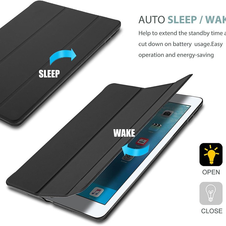 غطاء حماية آي باد 10.2 بوصة حالة جلدية قابلة للطي