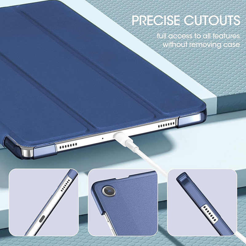 جراب حماية مناسب لجهاز Tab a9+Plus اللوحي A9pc ذو هيكل صلب قابل للطي ثلاث مرات مع حامل مغناطيسي جراب حماية Tab A11