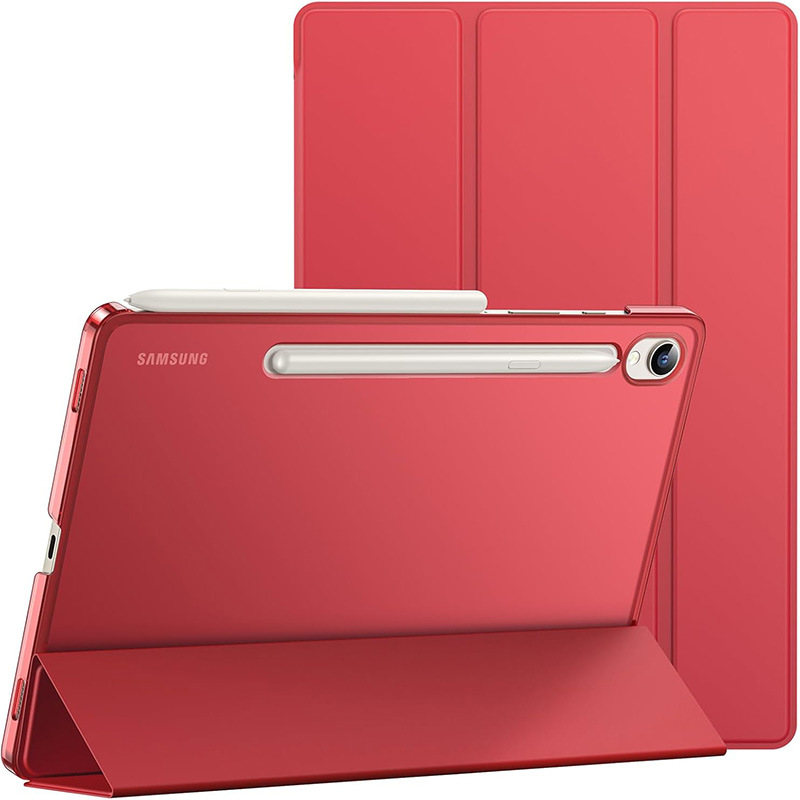 جراب حماية مناسب لجهاز Samsung s9FE اللوحي s10 جراب حماية شفاف S11FE ثلاثي الطي مع جراب جلدي للنوم