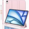 جراب واقٍ مناسب لجهاز iPad Air 11 اللوحي مع طي ثلاثي وفتحة للقلم من مادة TPU الناعمة لحماية iPad Air 4/5 مقاس 11 بوصة