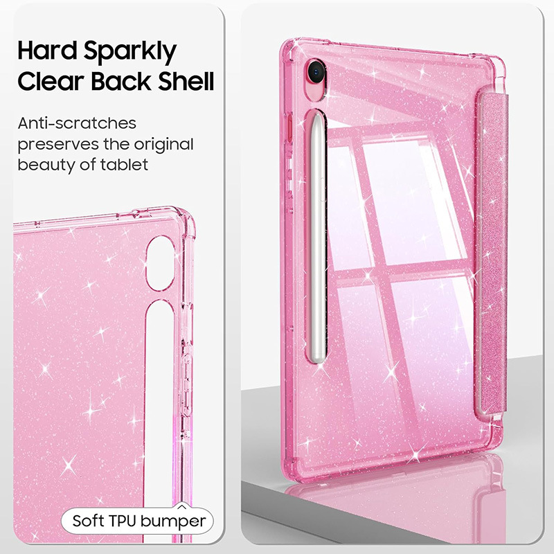  جراب حماية جديد مناسبSamsung S11، وغطاء الجهاز اللوحي S9/S10 بفتحة القلم اليسرى، وغطاء جلدي سماء نجمية لهاتف Samsung S11FE