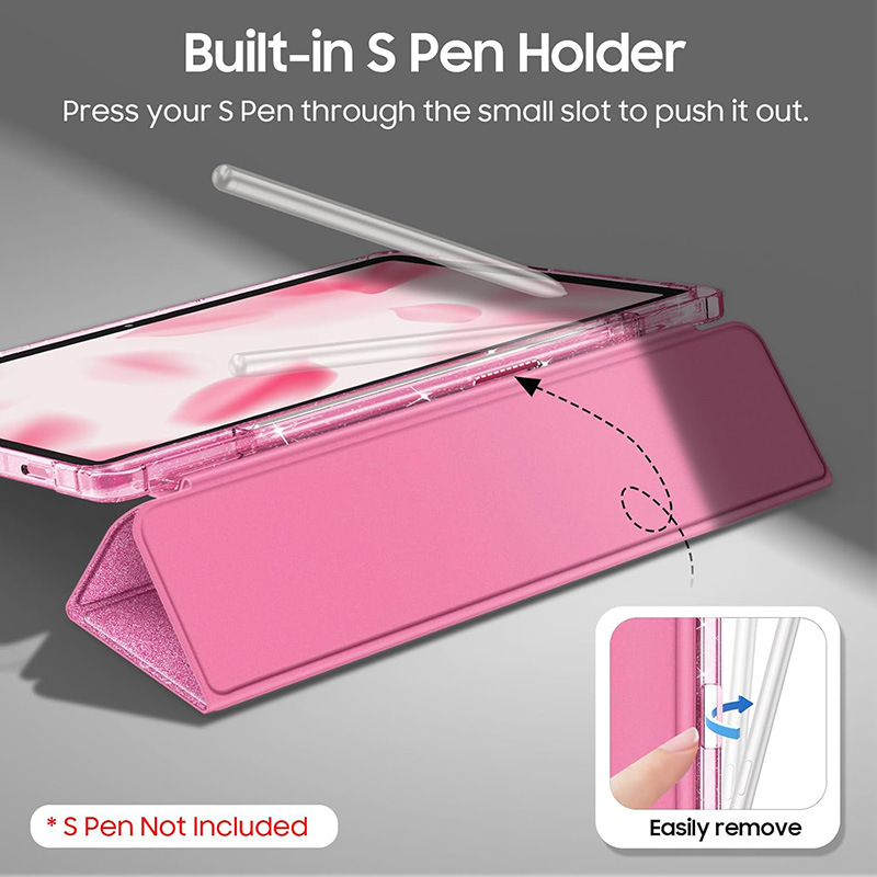  جراب حماية جديد مناسبSamsung S11، وغطاء الجهاز اللوحي S9/S10 بفتحة القلم اليسرى، وغطاء جلدي سماء نجمية لهاتف Samsung S11FE