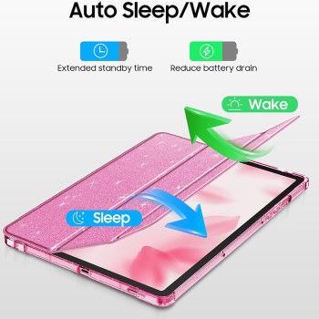  جراب حماية جديد مناسبSamsung S11، وغطاء الجهاز اللوحي S9/S10 بفتحة القلم اليسرى، وغطاء جلدي سماء نجمية لهاتف Samsung S11FE