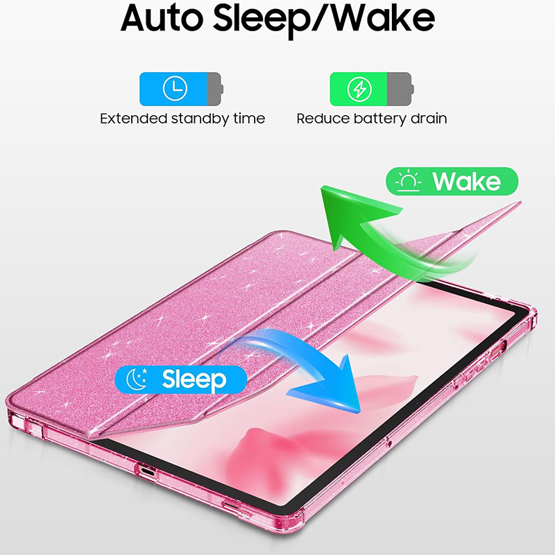  جراب حماية جديد مناسبSamsung S11، وغطاء الجهاز اللوحي S9/S10 بفتحة القلم اليسرى، وغطاء جلدي سماء نجمية لهاتف Samsung S11FE