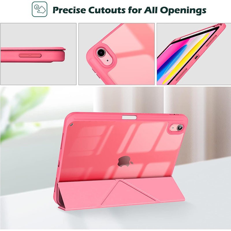 جراب واقٍ مناسب لجهاز iPad 10th، جراب واقٍ شفاف من الأكريليك لجهاز iPad، جراب ناعم لجهاز iPad 11A16 بفتحة قلم