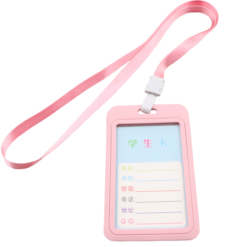 بطاقة الطالب كم مع حبل معلق بولي كلوريد الفينيل على الوجهين بطاقة هوية شفافة كم حافلة بطاقة التحكم في الوصول بطاقة الهوية كم