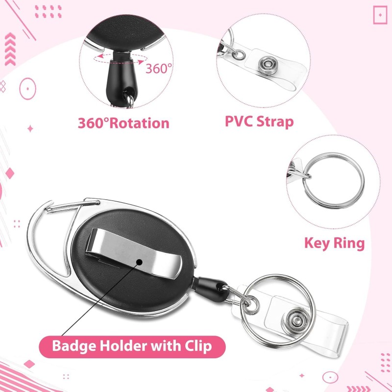 حامل بطاقة الهوية مع غطاء منزلق بإبزيم بيضاوي قابل للسحب، بطاقة حافلة، بطاقة هوية، حامل بطاقة مصنع