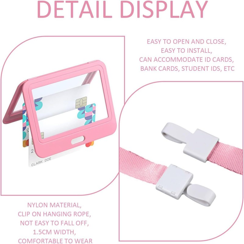 حار بيع بطاقات عبر الحدود تغطي الحبل المزدوج الجانب بطاقة هوية العلامة التجارية العلامة التجارية شفافة تغطي المدرسة بطاقة عمل بطاقة معلقة