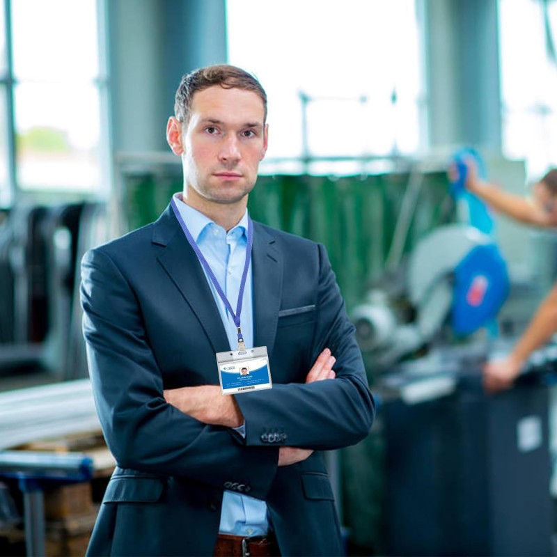 بولي كلوريد الفينيل سترة واقية من المياه واقية من بطاقة هوية بطاقة عمل بطاقة عمل بطاقة عمل شفافة مجموعة العلامة التجارية مجموعة بطاقة الطالب مجموعة