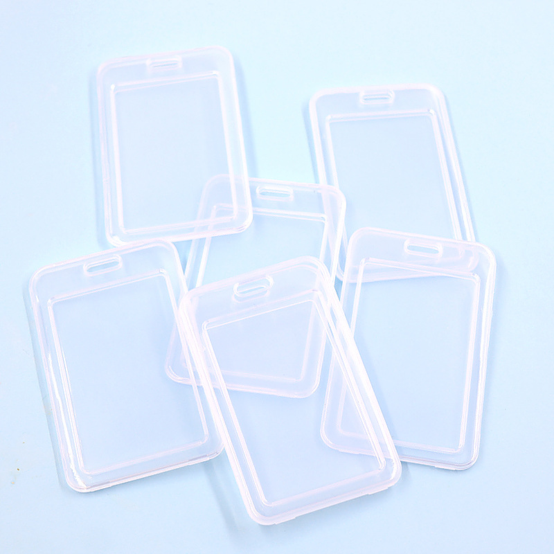 حامل بطاقات لاصق ناعم شفاف مزدوج الجوانب من مادة PVC، حامل بطاقات الهوية، حامل بطاقات الحافلة، بدون حامل بطاقات، حامل بطاقات ورقية للطلاب بالجملة