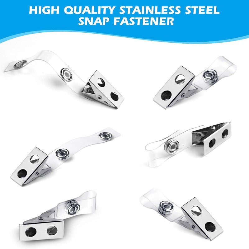 مصنع الموظفين بطاقة صف واحد حفرة معدنية المشبك بطاقة صدرية كم بطاقة مزدوجة حفرة العلامة التجارية المشبك الحديد