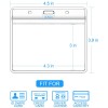 جراب بطاقة هوية شفاف مقاوم للماء بمشبك مزدوج الفتحات 4 × 3 بوصات جراب بطاقة عمل من مادة البولي فينيل كلوريد جراب بطاقة عمل ماركة