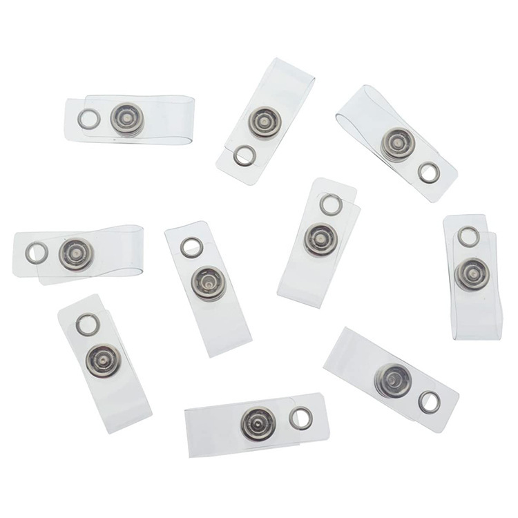 مشبك حزام من الجلد الشفاف المصنوع من مادة البولي فينيل كلوريد مع مشبك لوحة الصدر