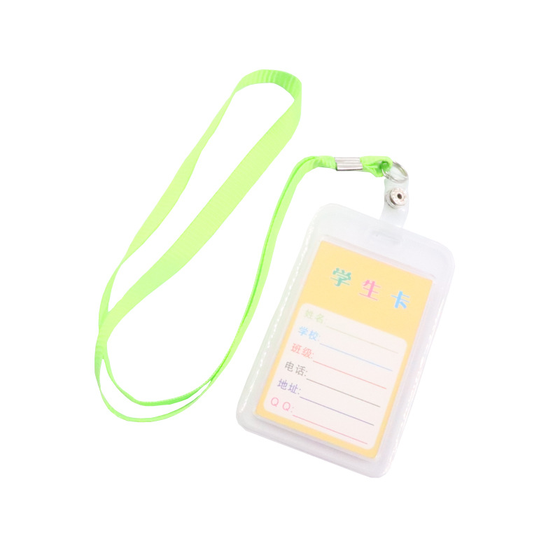 بطاقة الطالب مجموعة مع حبل معلق لينة من البلاستيك الشفاف بطاقة مجموعة من رياض الأطفال مجموعة حافلة مجموعة رمز الصحة العامة بطاقة مجموعة بالجملة