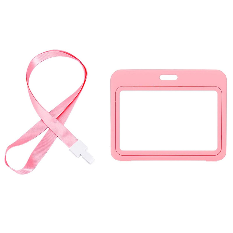 حار بيع بطاقات عبر الحدود تغطي الحبل المزدوج الجانب بطاقة هوية العلامة التجارية العلامة التجارية شفافة تغطي المدرسة بطاقة عمل بطاقة معلقة