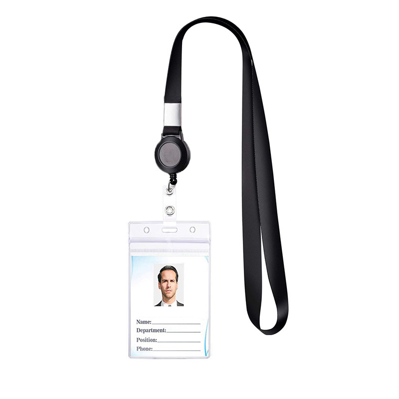 حار بيع عبر الحدود الأمازون بولي كلوريد الفينيل بطاقة هوية شفافة مجموعة بطاقة عمل بطاقة الحبل