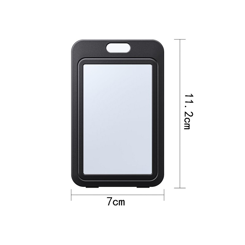 بيضاوي الشكل مع حامل الظهر قابل للسحب شهادة مفتاح سلسلة مزدوجة الجانب شفافة عمودي نسخة من بطاقة مفتاح رخصة القيادة و تمرير