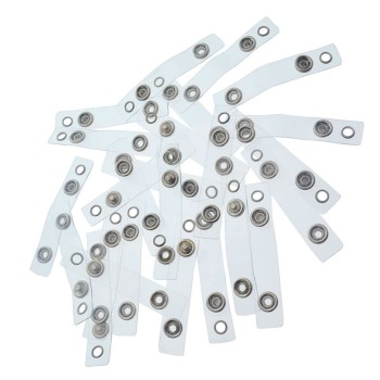 مشبك حزام من الجلد الشفاف المصنوع من مادة البولي فينيل كلوريد مع مشبك لوحة الصدر