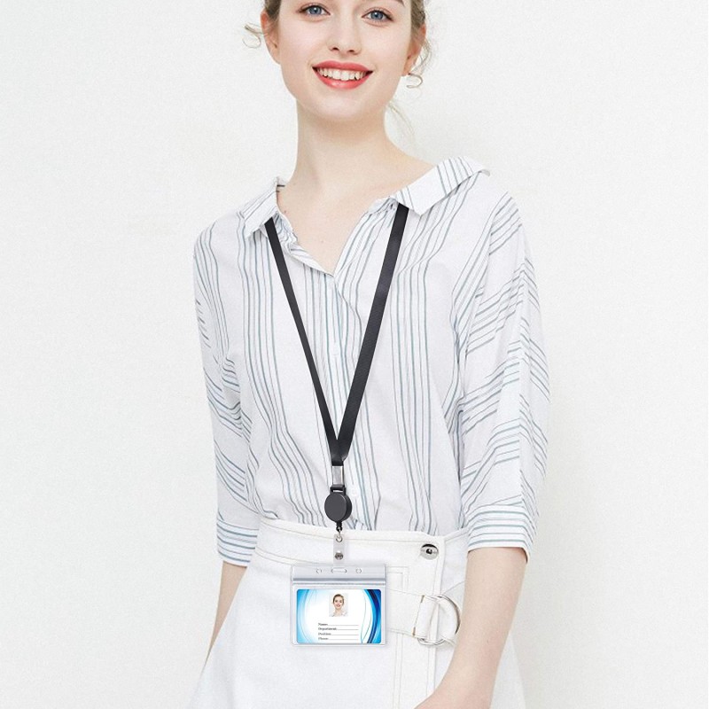 حار بيع عبر الحدود الأمازون بولي كلوريد الفينيل بطاقة هوية شفافة مجموعة بطاقة عمل بطاقة الحبل