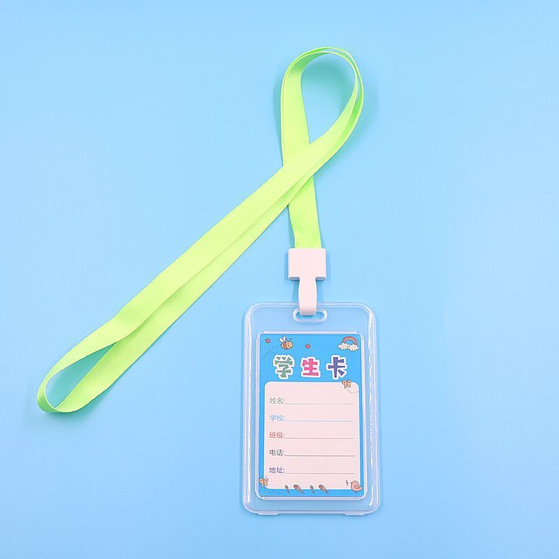 الحرم الجامعي بطاقة الطالب مجموعة مزدوجة من جانب حزام شفاف شنق الحبل بطاقة الهوية البلاستيكية بطاقة حافلة الصدر مجموعة التحكم في الوصول