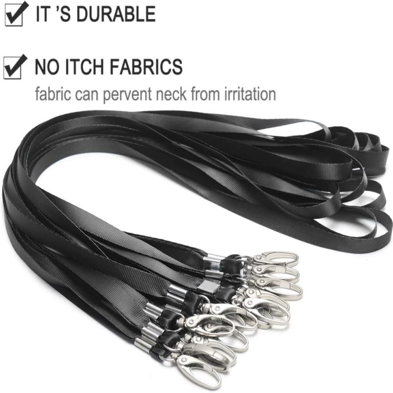 حبل تعليق بخطاف حديدي مدبب معدني 1.0 سم، تصريح عمل، بطاقة طالب، بطاقة حافلة، حزام تعليق بطاقة هوية، مشبك معدني