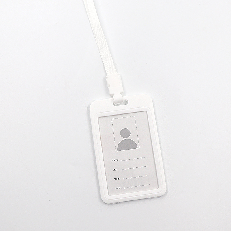 على الوجهين بطاقة عمل شفافة مع مجموعة حبل معلق بطاقة هوية الموظفين مجموعة الحرم الجامعي بطاقة وجبة بطاقة حافلة مجموعة