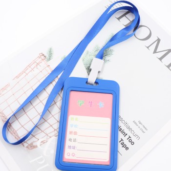 بطاقة الطالب كم مع حبل معلق بولي كلوريد الفينيل على الوجهين بطاقة هوية شفافة كم حافلة بطاقة التحكم في الوصول بطاقة الهوية كم