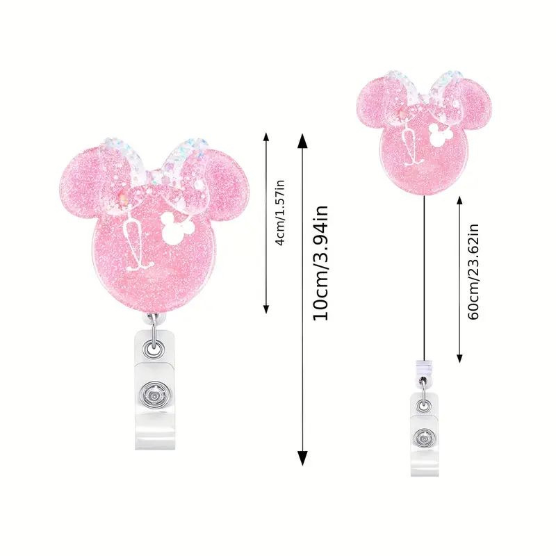 مشبك تلسكوبي من الكرتون المتقاطع، مشبك سهل السحب، شارة صدر دوارة، لفافة شارة، حزام قابل للتمديد، مشبك هوية الممرضة، هدية للمعلم